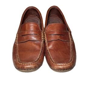 Men 11 M Cole Haan Motogrand Traveler Brown Leather Driving Loafer Preppy C24577